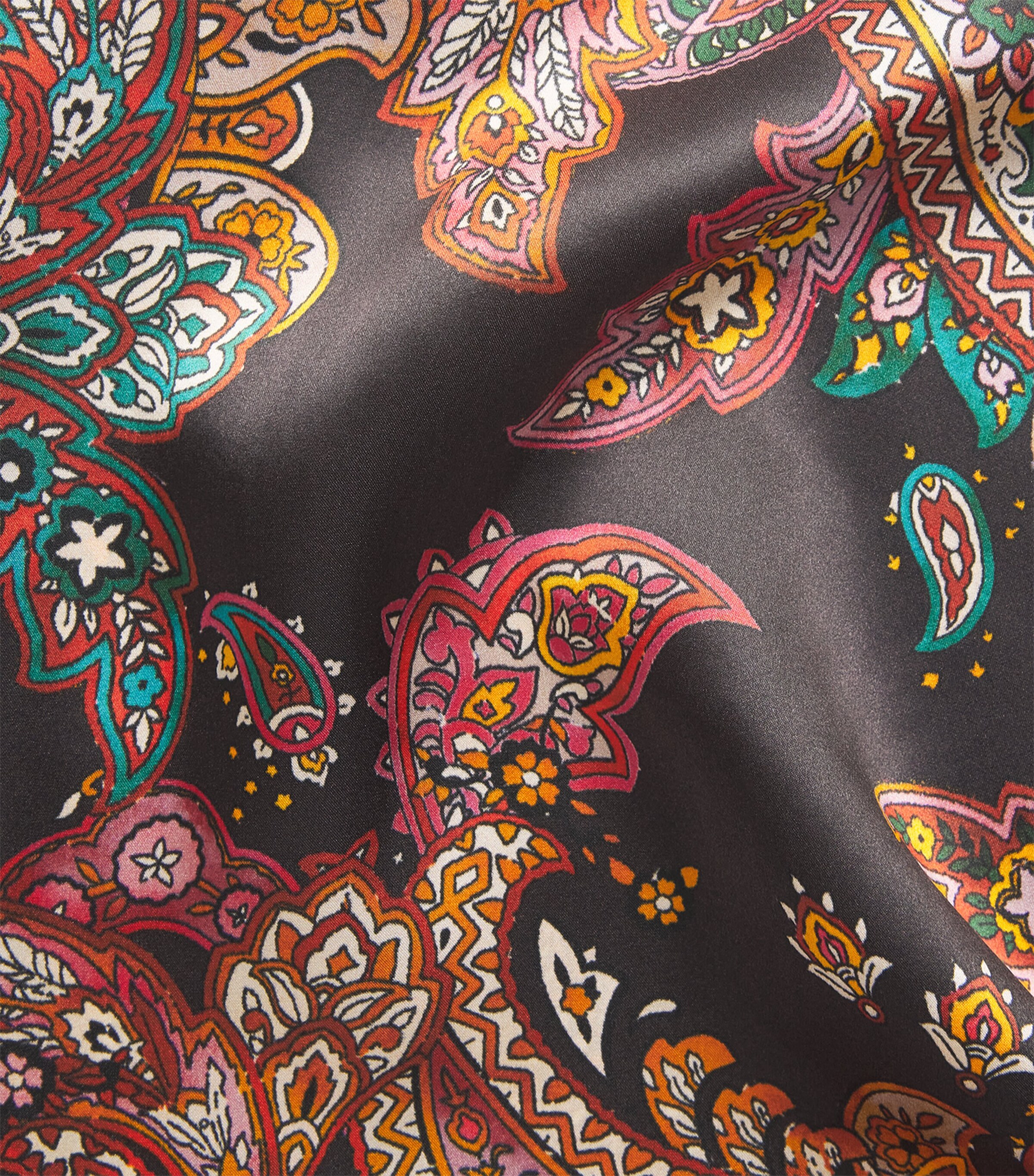 Silk Paisley Dani Blouse BLK MLTI PAISLEY SCR Image 5