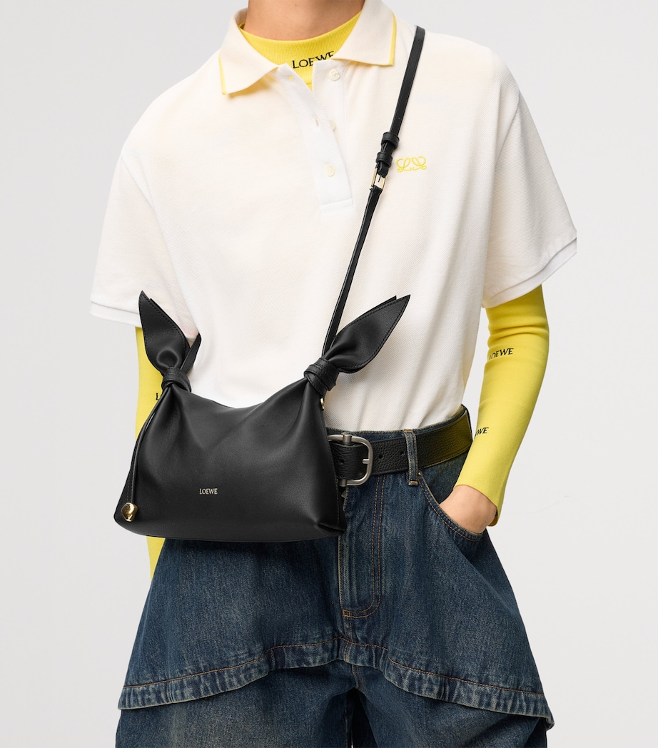 LOEWE Mini Leather Scarf Shoulder Bag Black Image 9