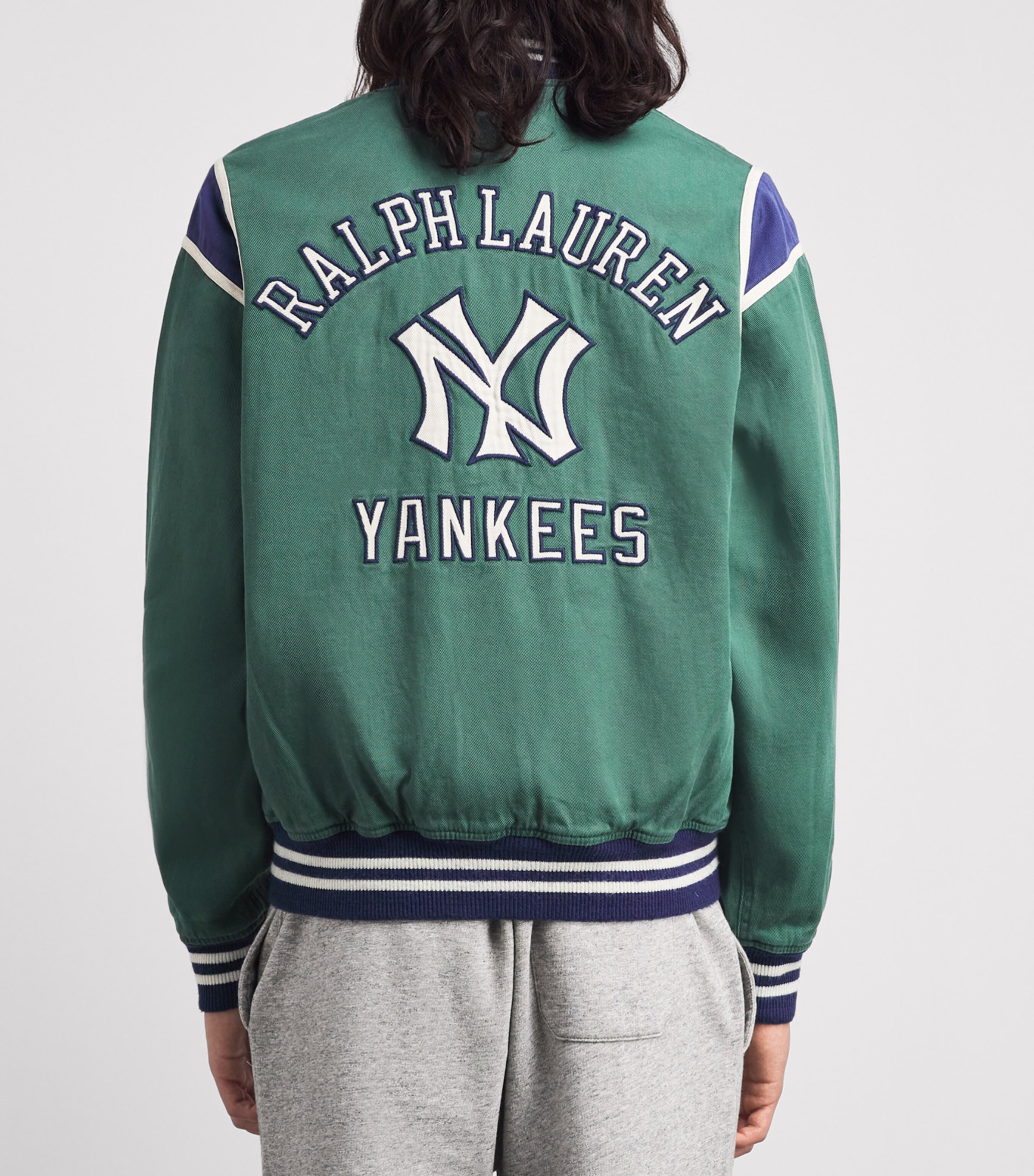 Polo Ralph Lauren Green x Yankees Cotton Bomber Jacket | Harrods US