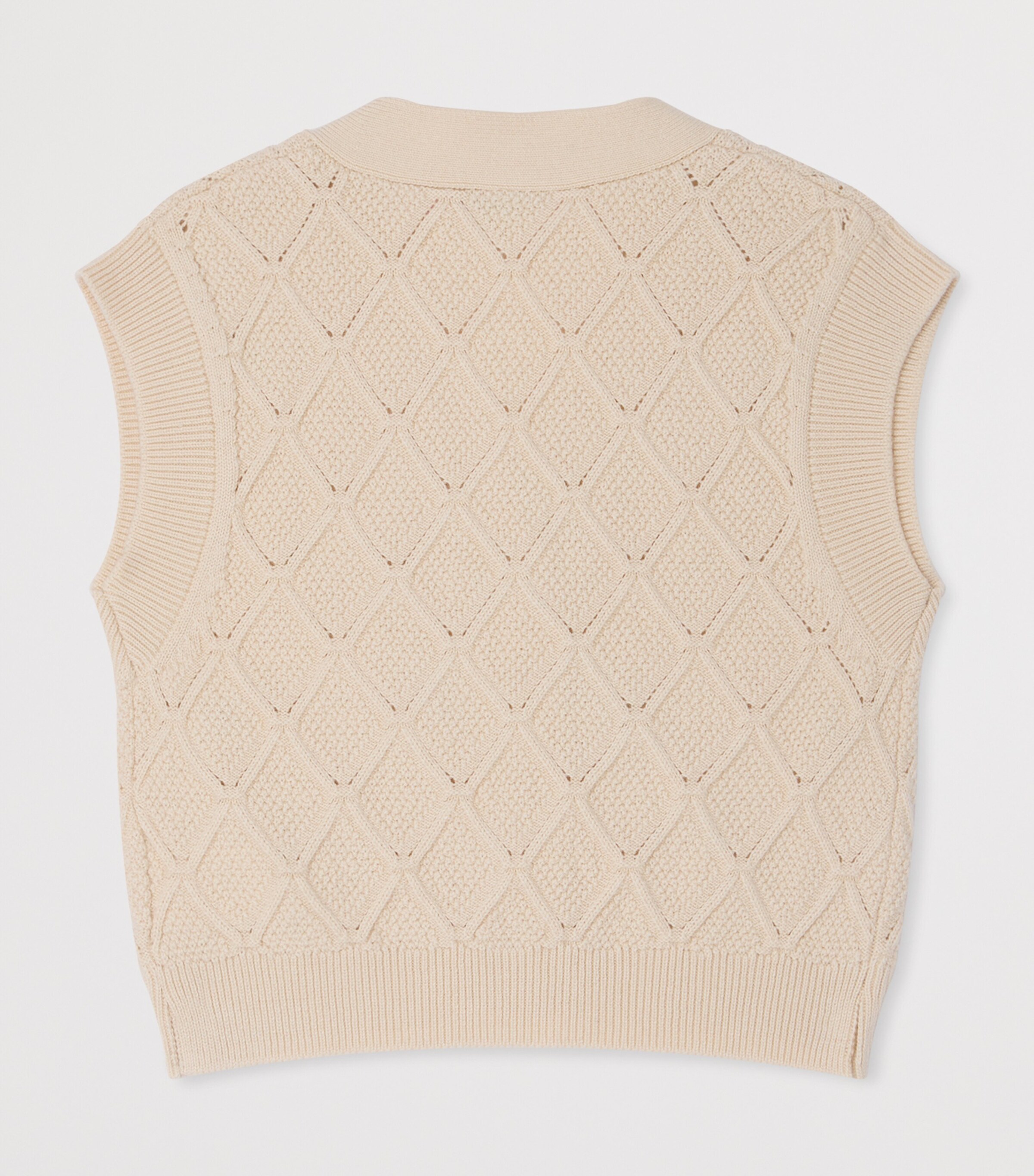 Bonpoint Wool-Cotton Cherry Sweater Vest (10-14 Years) Upb Ecru Image 2