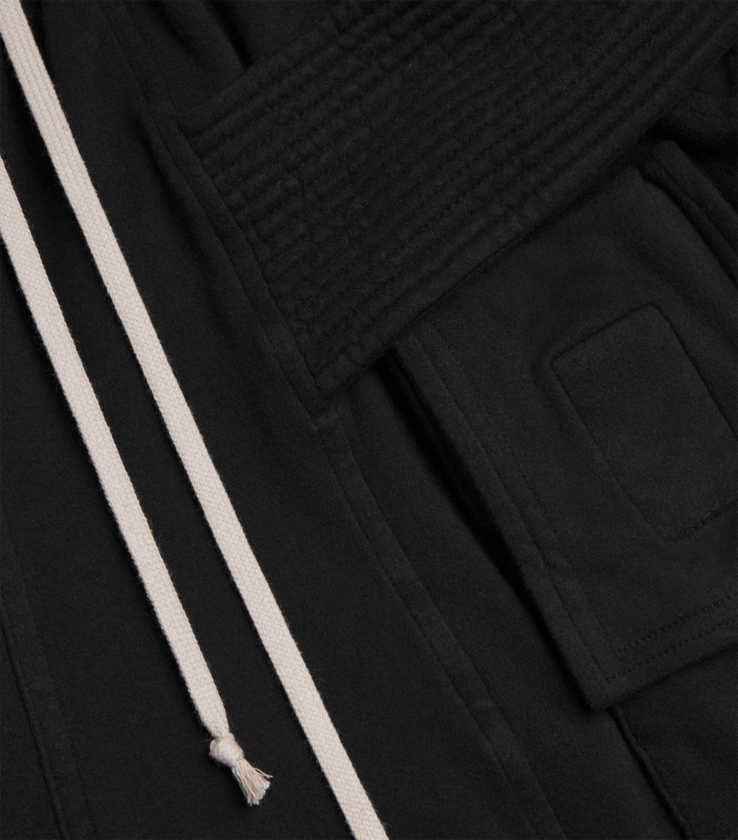 Rick Owens Mens Cotton Creatch Cargo Sweatpants Black/ Image 5