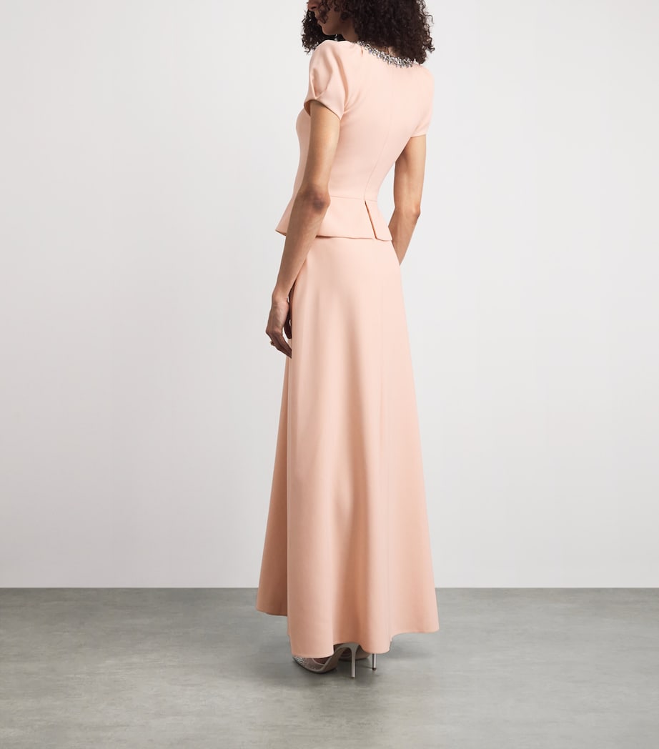 Jenny Packham Womens Embellished Nocturne Gown Morganite Image 4