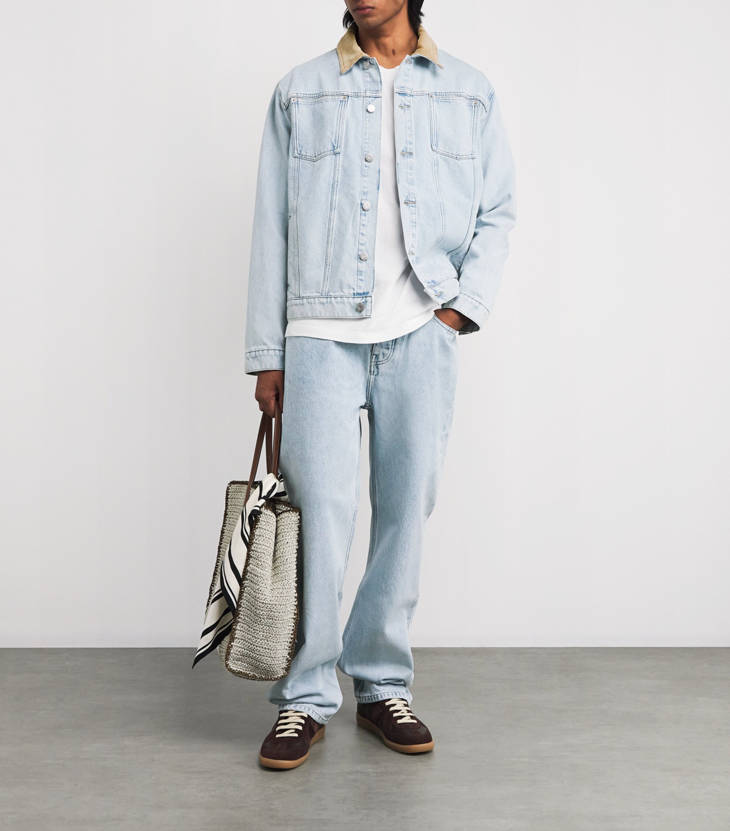 Cord-Pocket Straight Jeans LBE / LIGHT BLUE Image 2