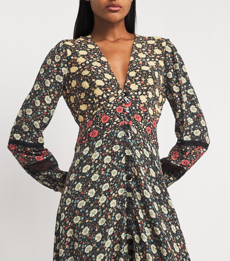 Floral Raven Midi Dress EVA FLORAL MIX BLACK Image 4
