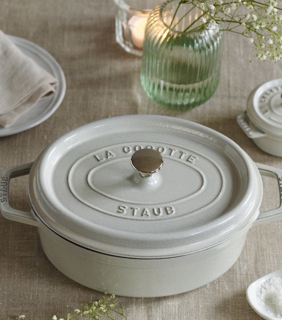 Staub Oval Cocotte (29cm) White Truffle Image 5