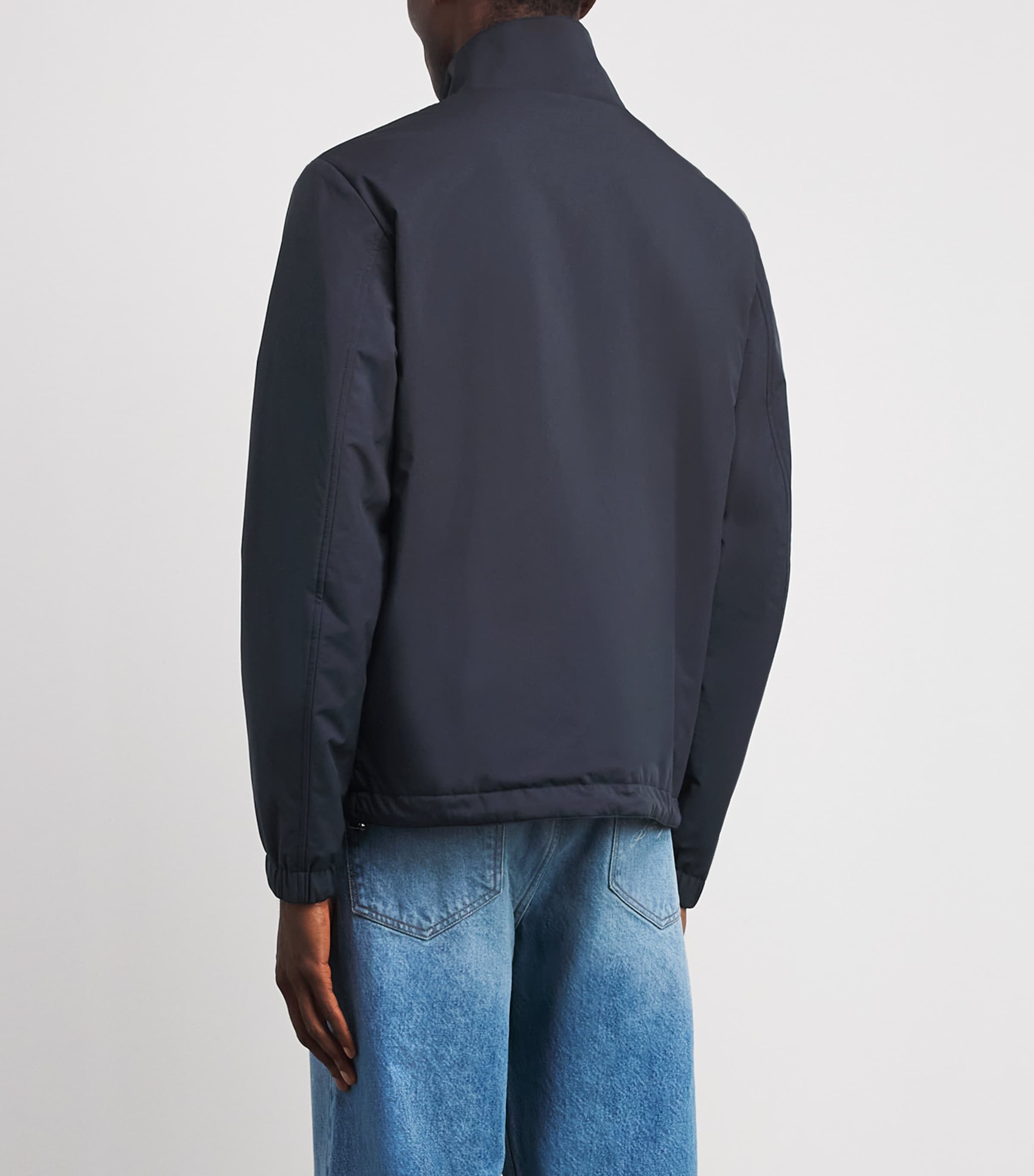 Fioroni Cashmere Mens Wool Reversible Bomber Jacket Image 5