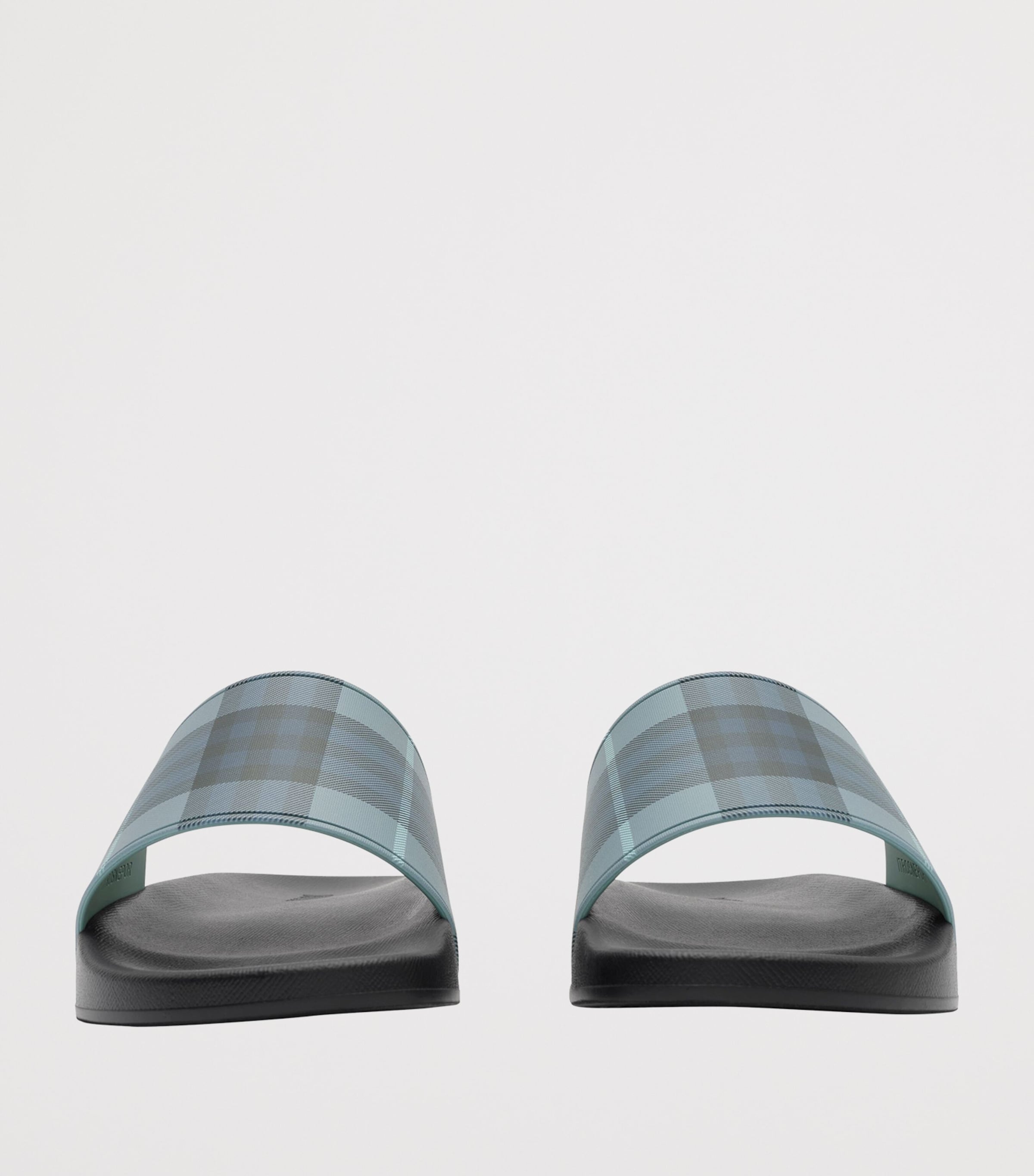 Burberry Check Slides Arctic Blue Ip Check Image 2