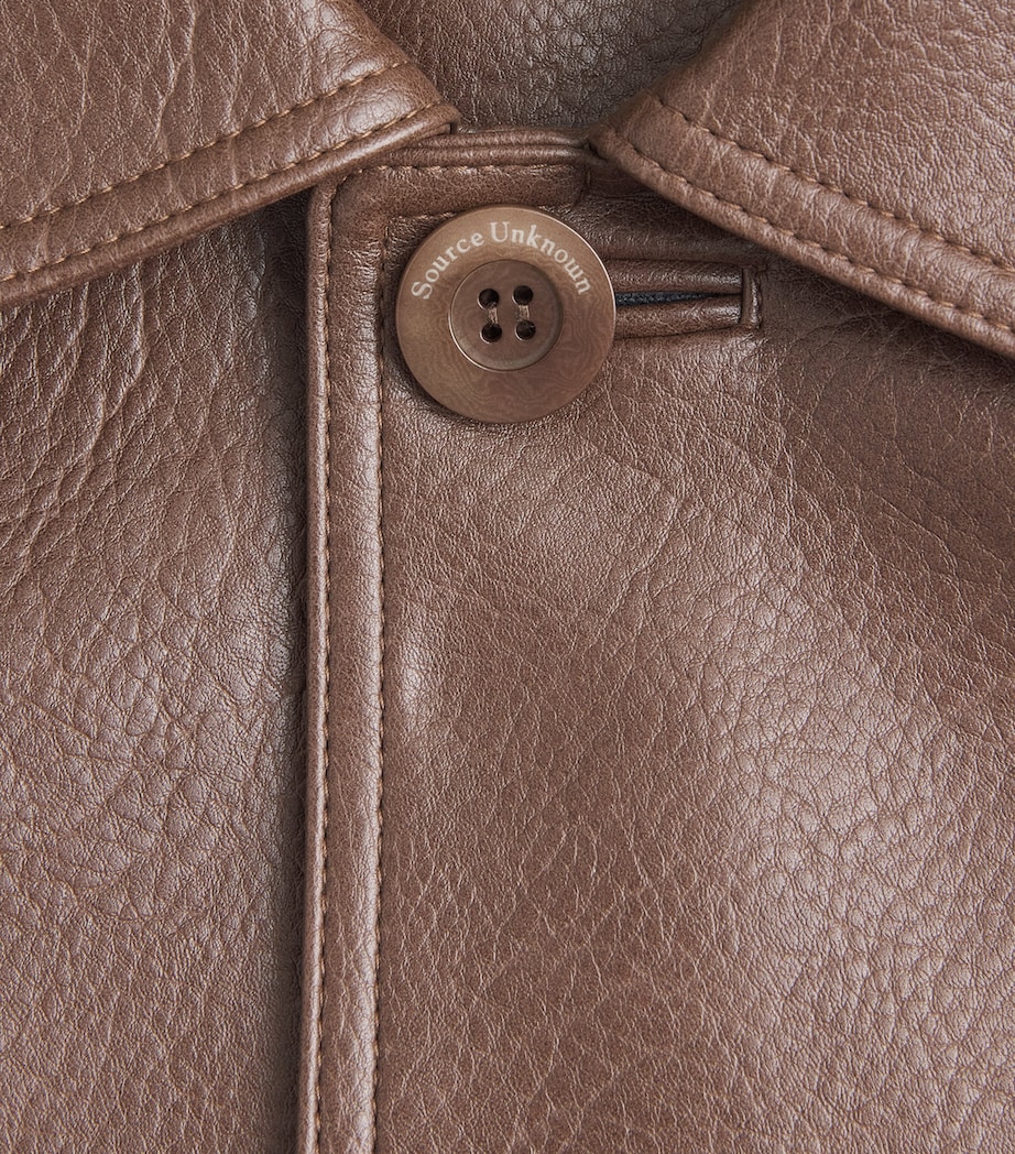 Source Unknown Womens Faux Leather Carrie Jacket Br Image 6