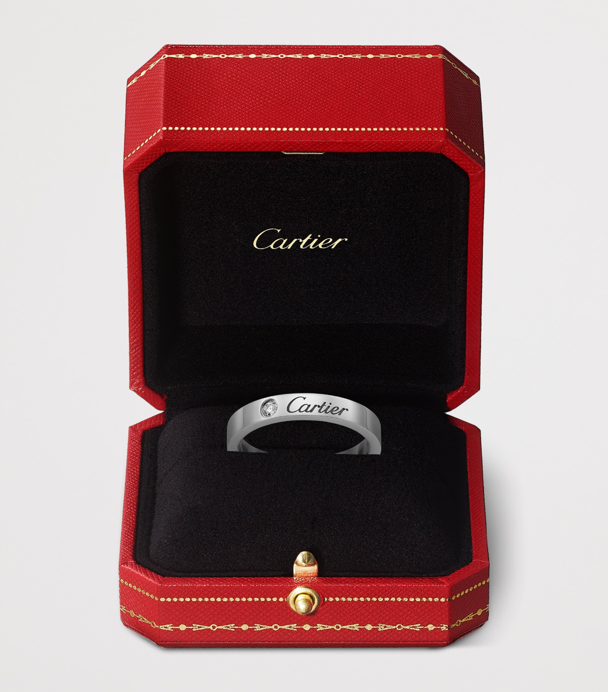 Cartier Platinum and Diamond C de Cartier Wedding Ring Image 3