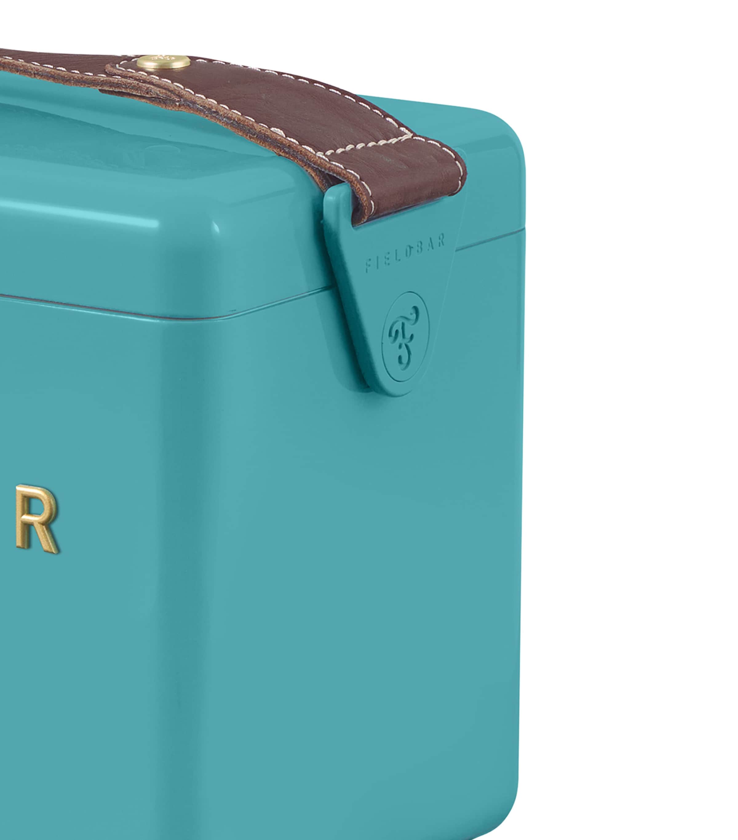 Mini Bar Cooler Box with Leather Sling (4L) BLUE Image 9