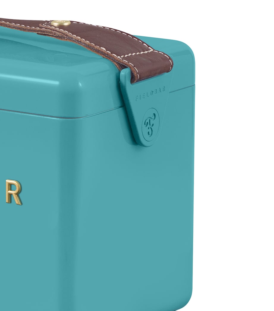Mini Bar Cooler Box with Leather Sling (4L) BLUE Image 9