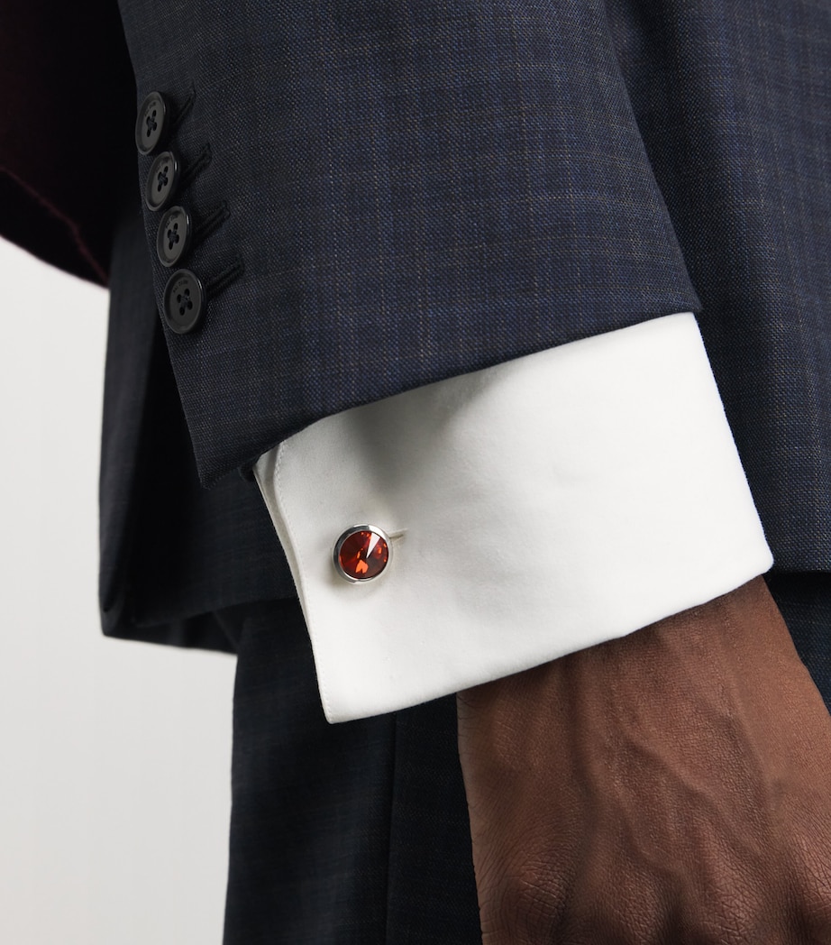 Sterling Silver Embellished Cufflinks U5041 Image 2