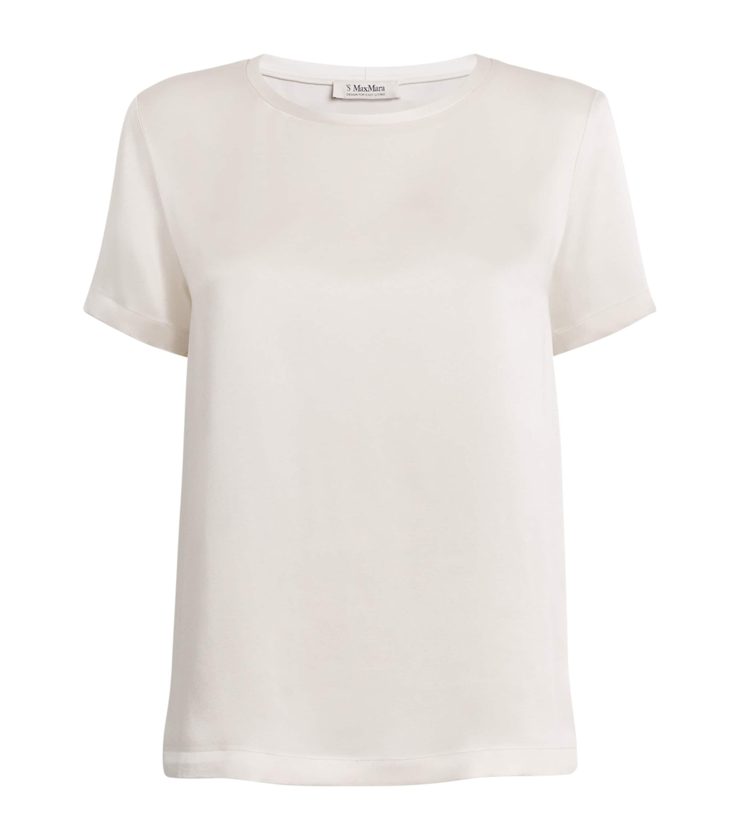Satin T-Shirt BEIGE Image 1
