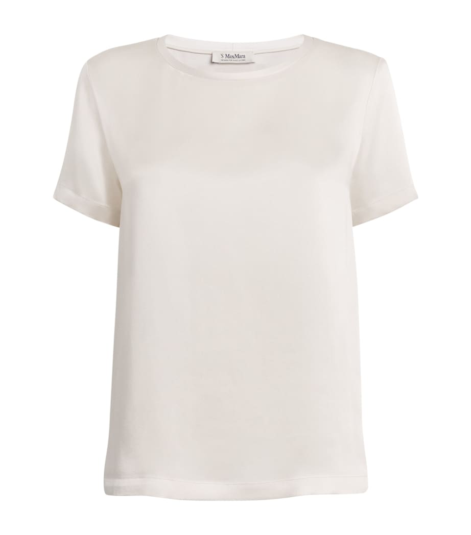 Satin T-Shirt BEIGE Image 1