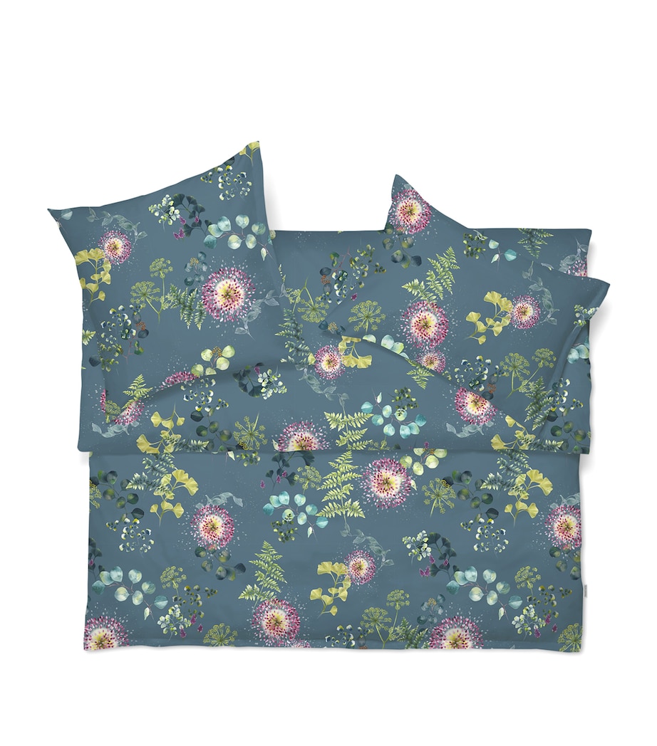 Schlossberg Cotton Sateen Nele King Duvet Cover (220cm x 230cm) Vert Image 1