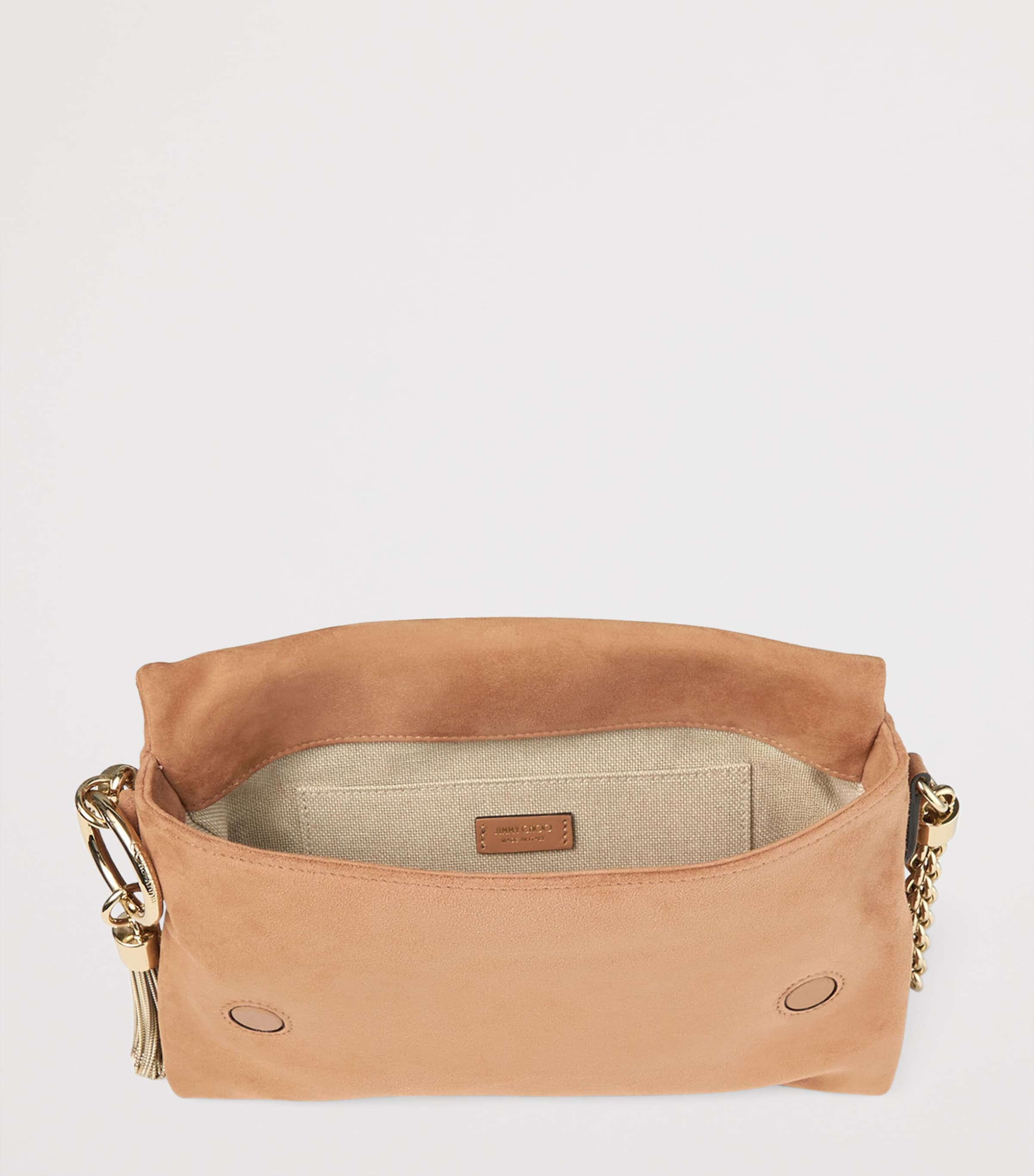 Suede Callie Flap Shoulder Bag TOFFEE/LIGHT GOLD Image 5