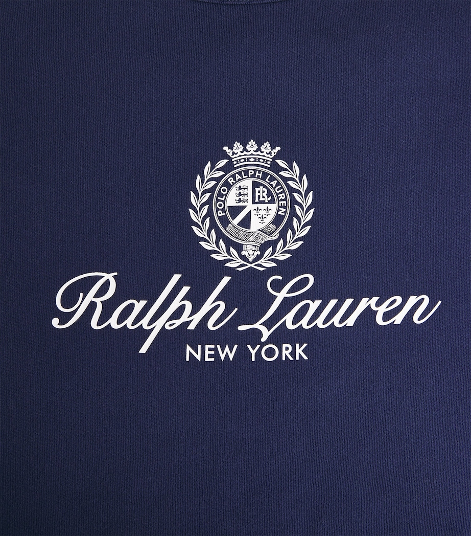 Polo Ralph Lauren Mens Cotton-Blend Logo Crest Sweatshirt Newport Navy Image 6