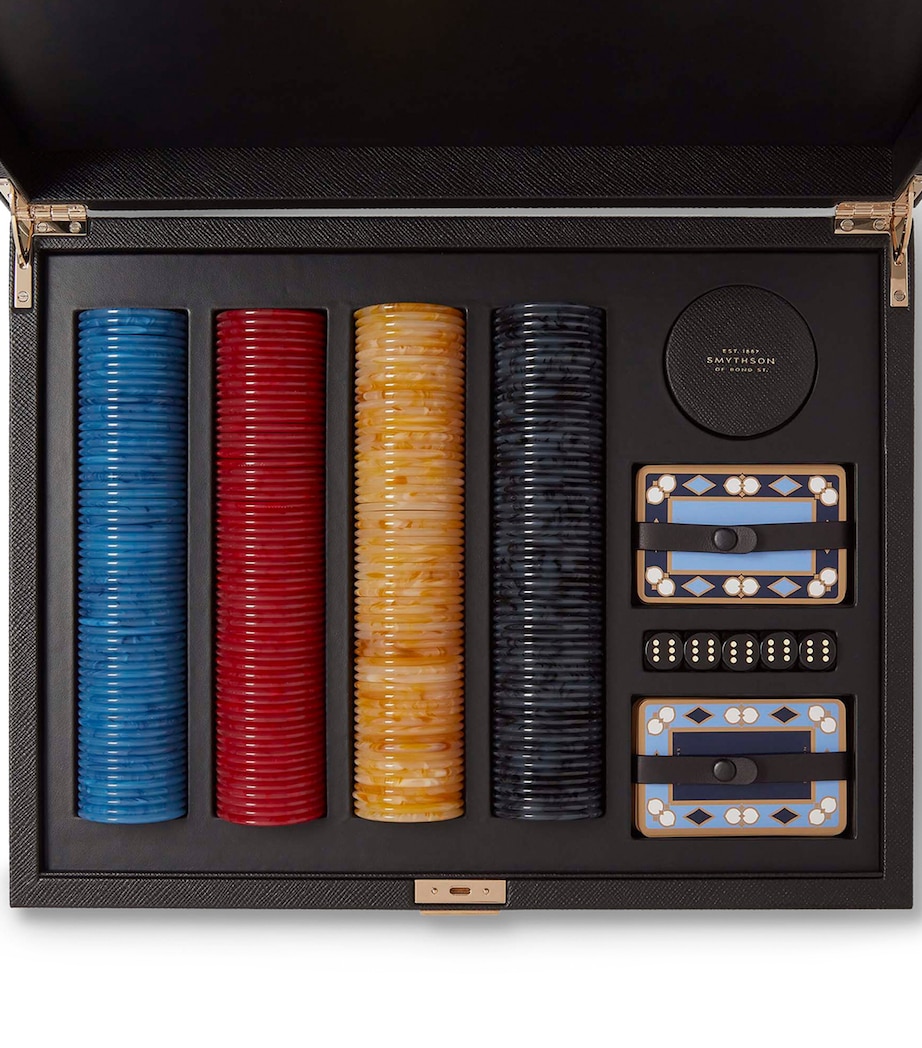 Leather Poker Set BLACK Image 4
