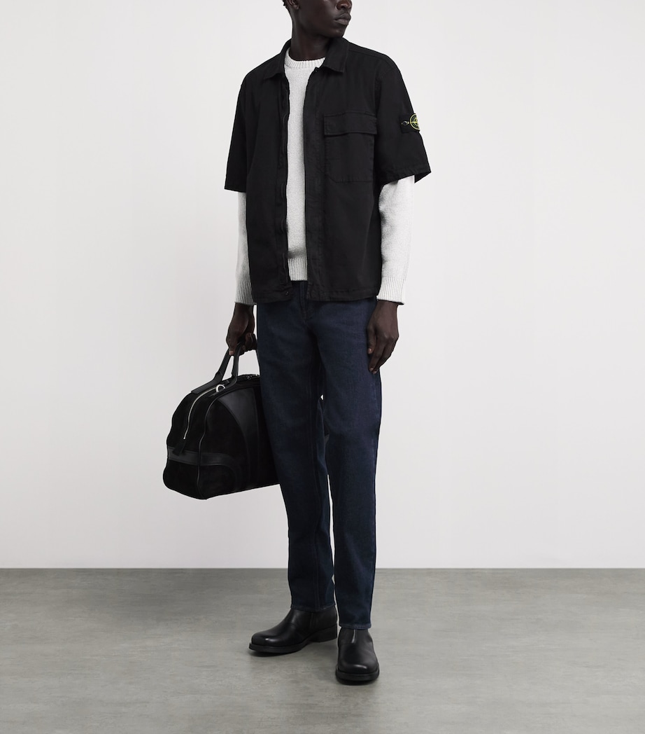 Stone Island Mens Stretch Denim-Rinsed Slim Jeans Image 2