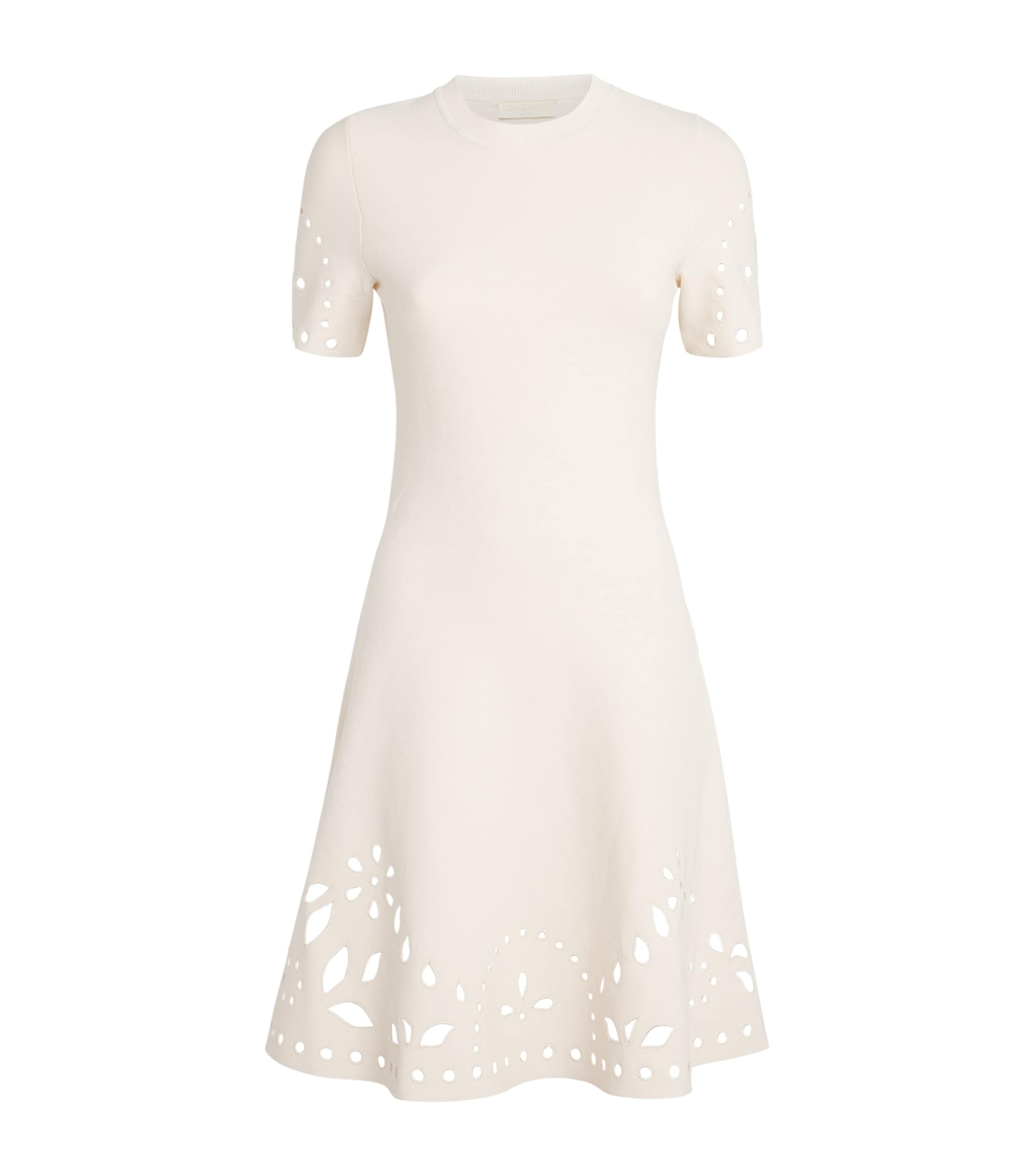 Ulla Johnson Rib-knit Fania Mini Dress In Orange