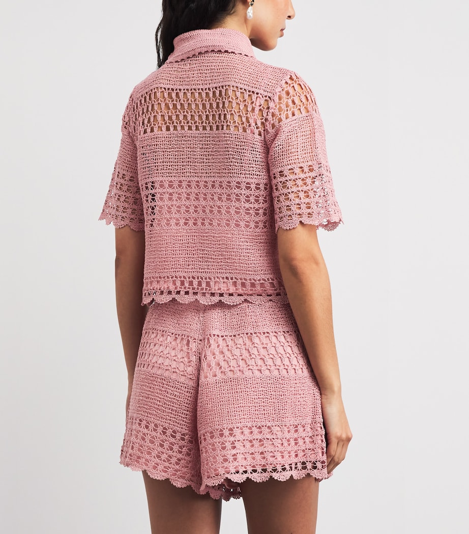 Cotton Crochet Wanderlust Shirt DUSTY PINKDPI Image 4