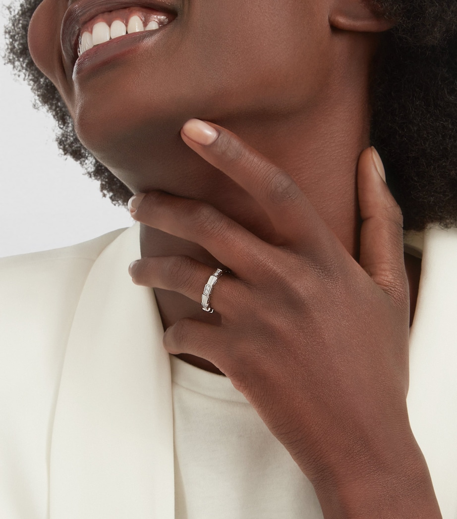 White Gold and Diamond Serpenti Viper Ring WHITE GOLD Image 5