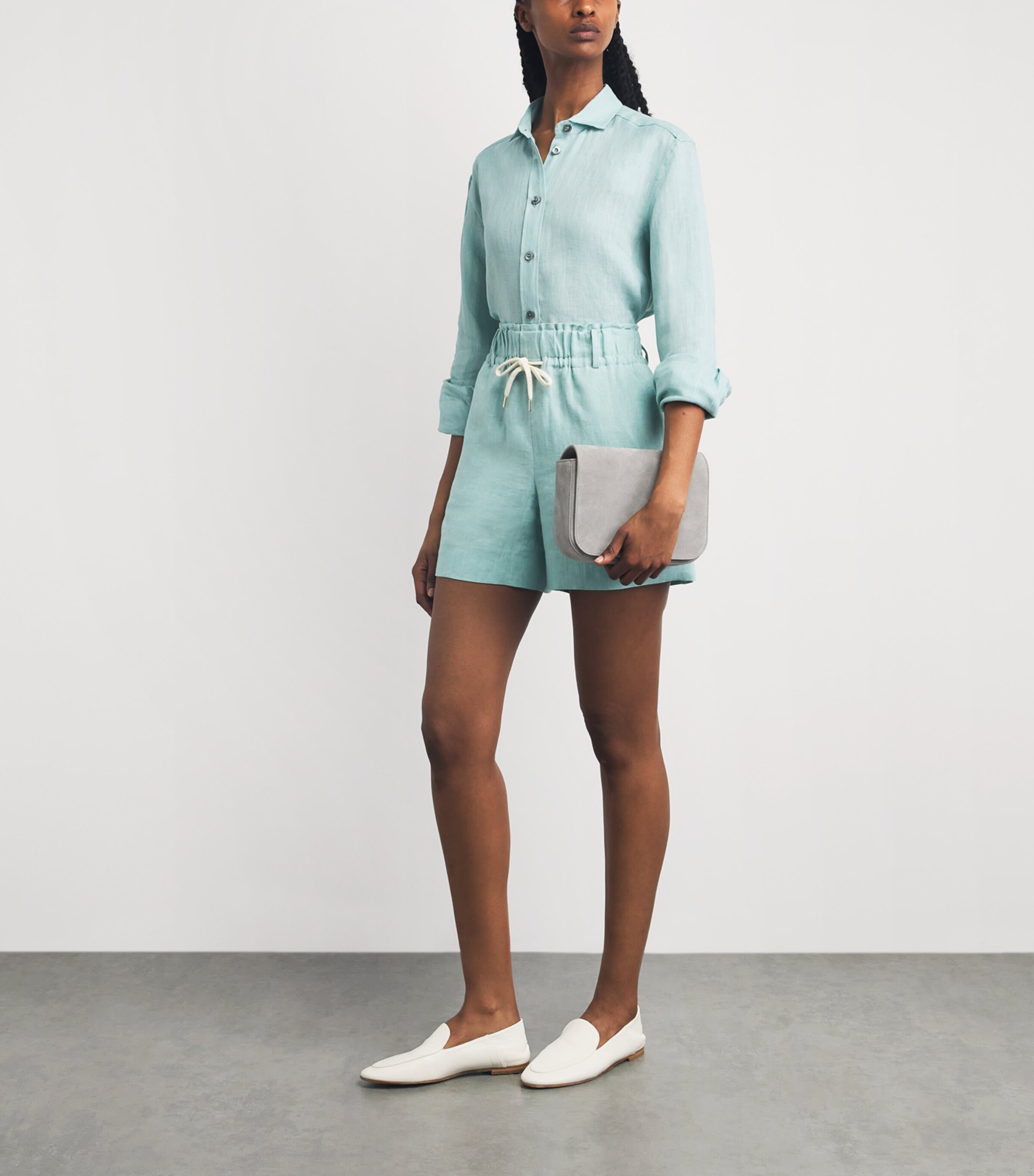 Eleventy Womens Linen Long-Sleeve Shirt Giada Image 2