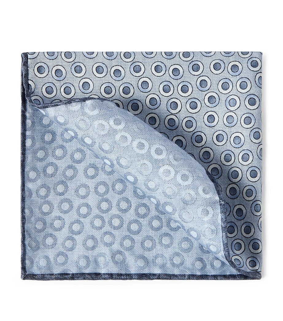 Brunello Cucinelli Silk Polka-Dot Pocket Square Image 1