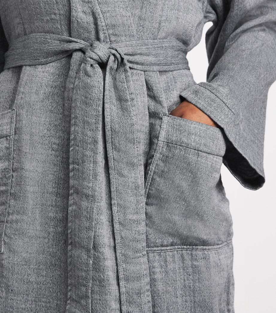 Uchino Cotton Marshmallow Gauze Robe (Extra Large) Dark Grey Image 3
