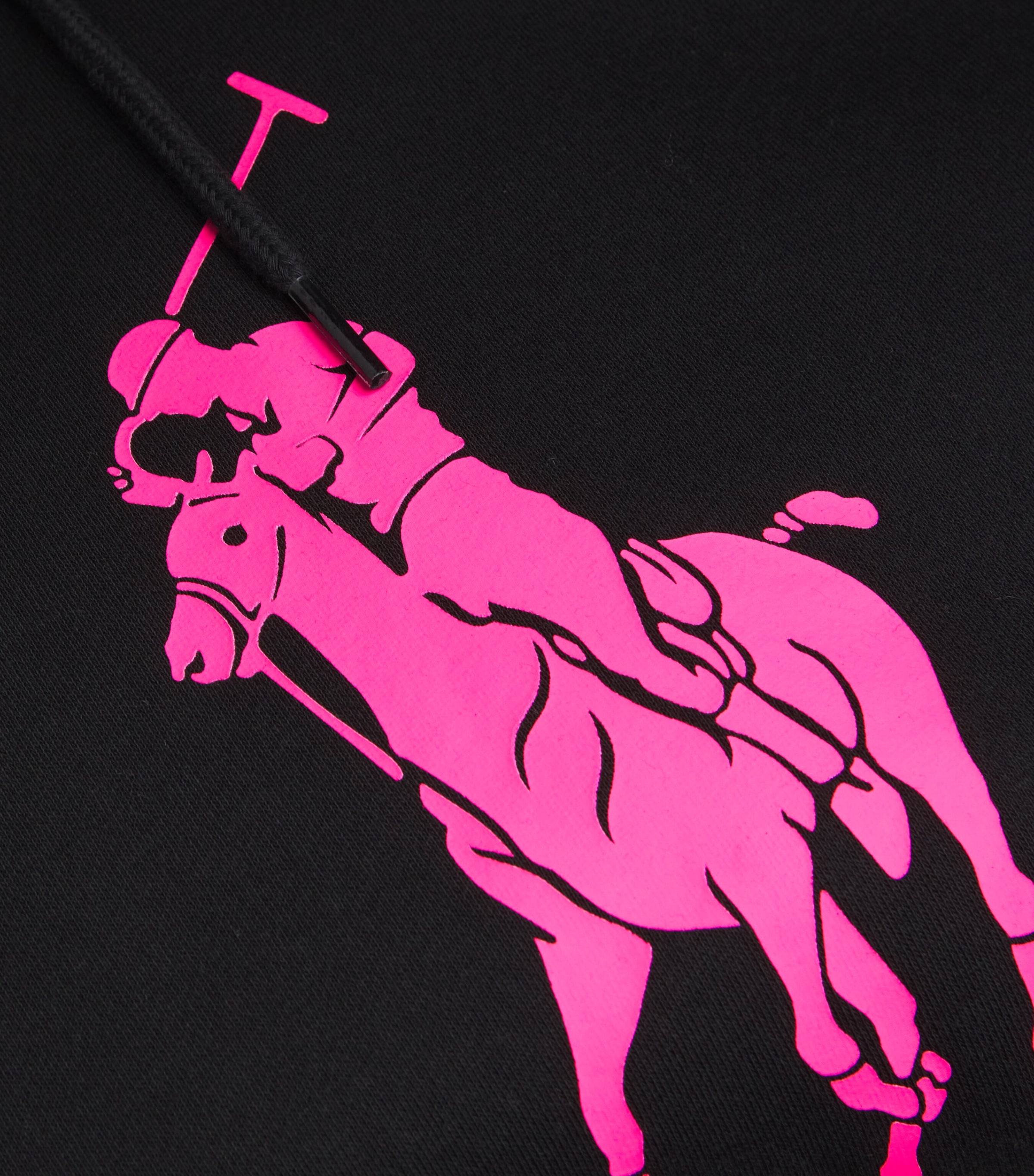 Cotton-Blend Large Logo Hoodie POLO BLACK Image 5