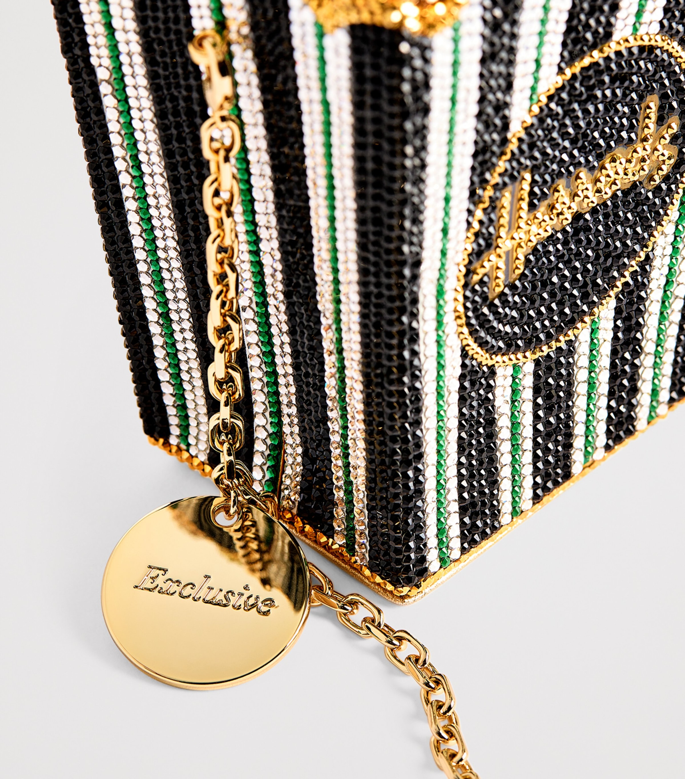 x Harrods EXCLUSIVE Popcorn Clutch Bag CHAMPAGNE JET MULTI Image 6