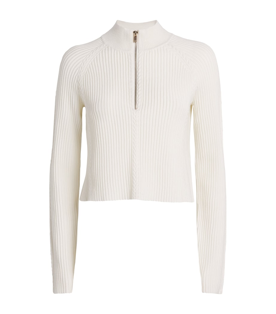 Rib-Knit Quarter-Zip Sweater ECRU Image 1