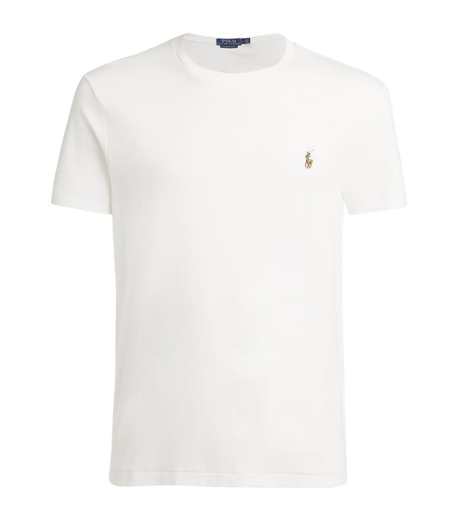 Pima Cotton Polo Pony T-Shirt WHITE Image 1