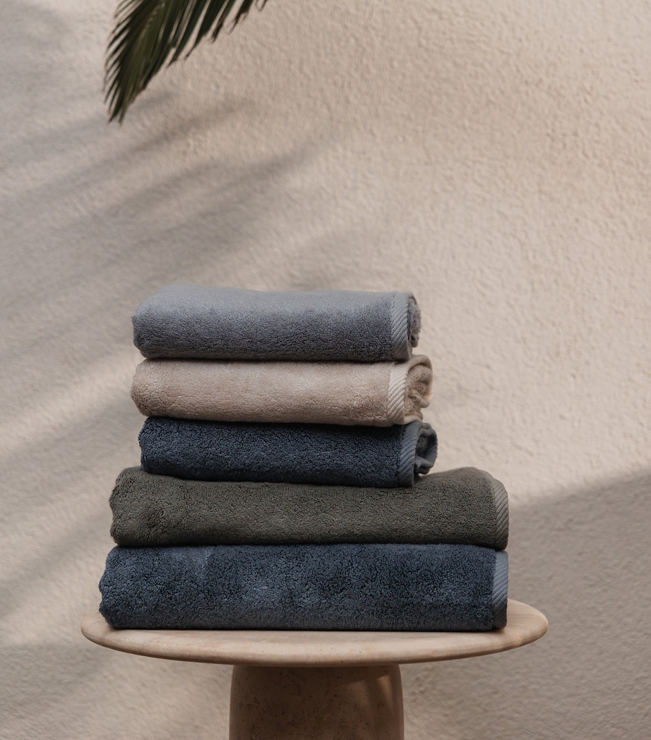 Organic Cotton-Modal Glam Bath Sheet (100cm x 150cm) DARK FROST Image 3