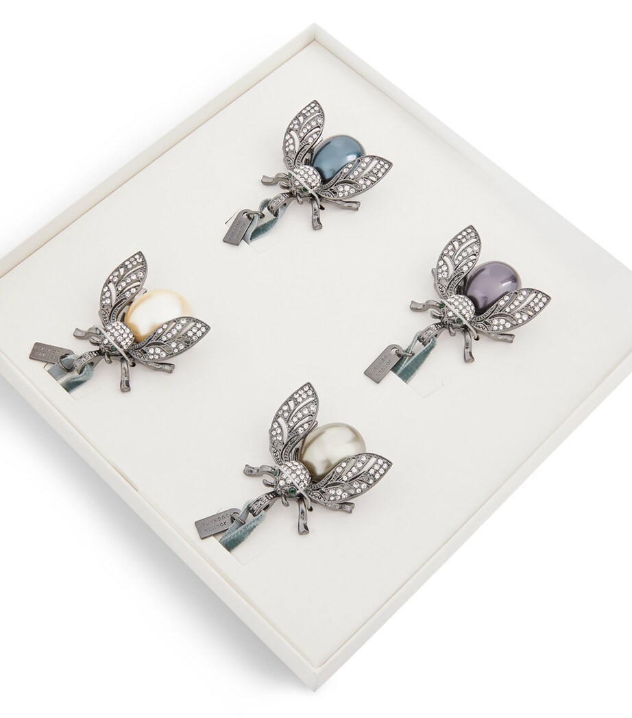 Set of 4 Vintage Insect Tree Decorations MULTI Image 2