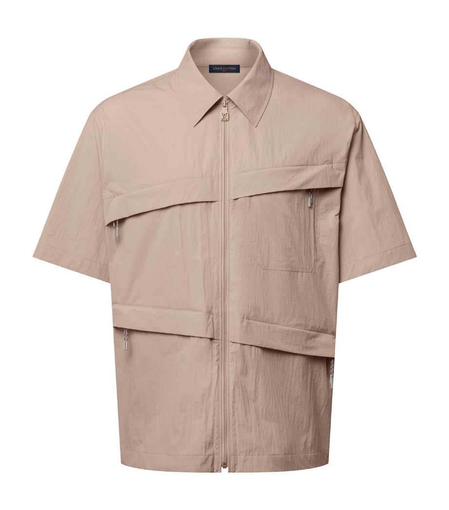 LOUIS VUITTON Mens Glamping Short-Sleeve Shirt Camel Brown Image 1