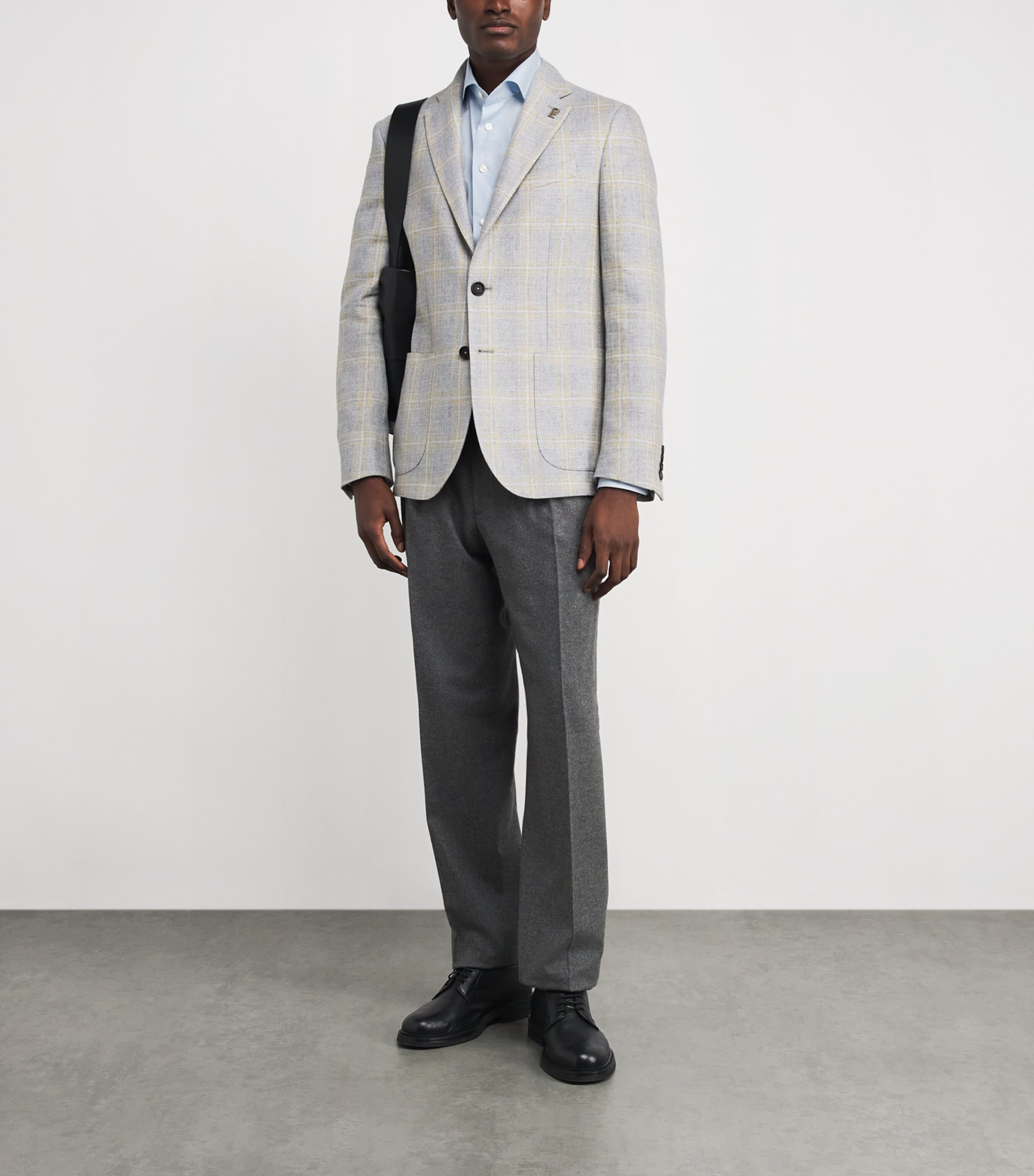 Cotton Twill Melange Stripe Shirt 23LIGHT GREY Image 2