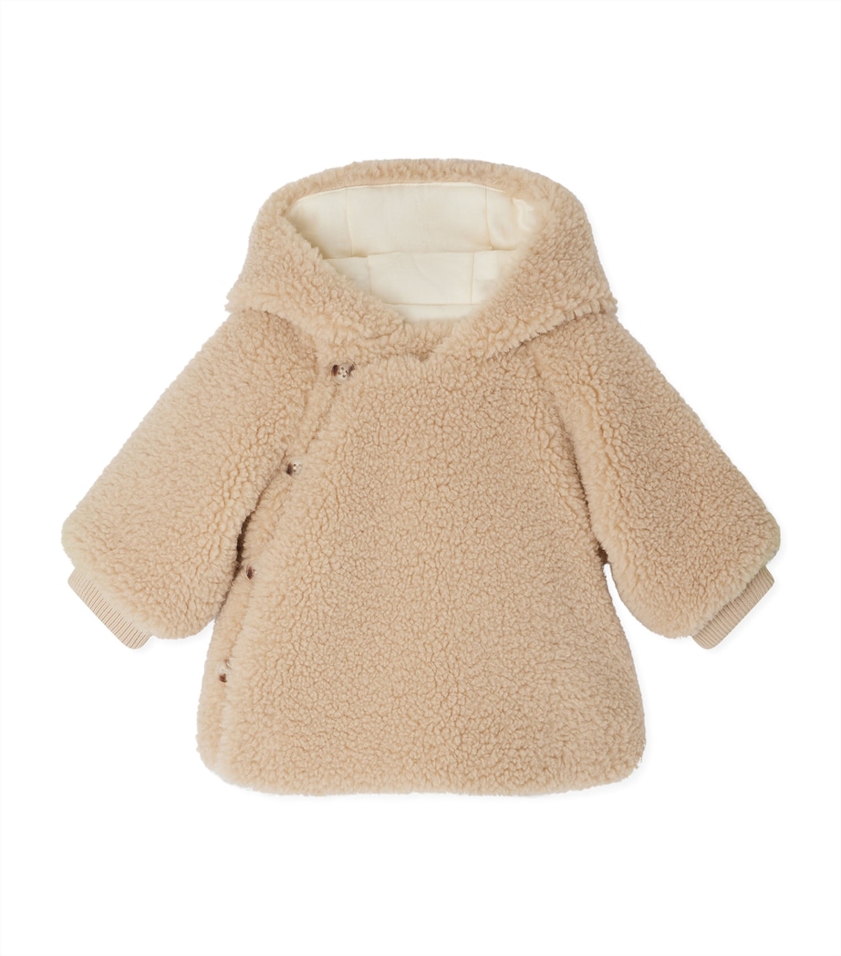 Faux Shearling Hooded Jacket (6-18 Months) NOISETTE Image 1
