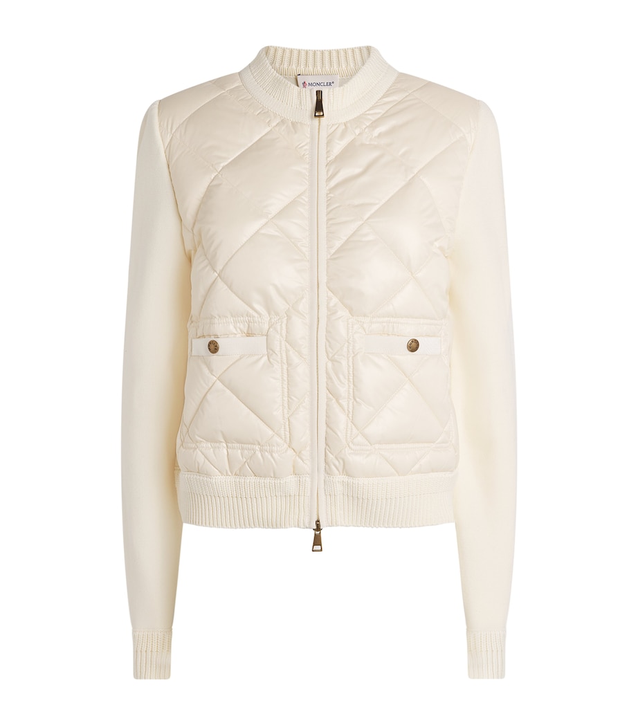 Moncler Womens Cotton Quilted Hybrid Jacket Image 1