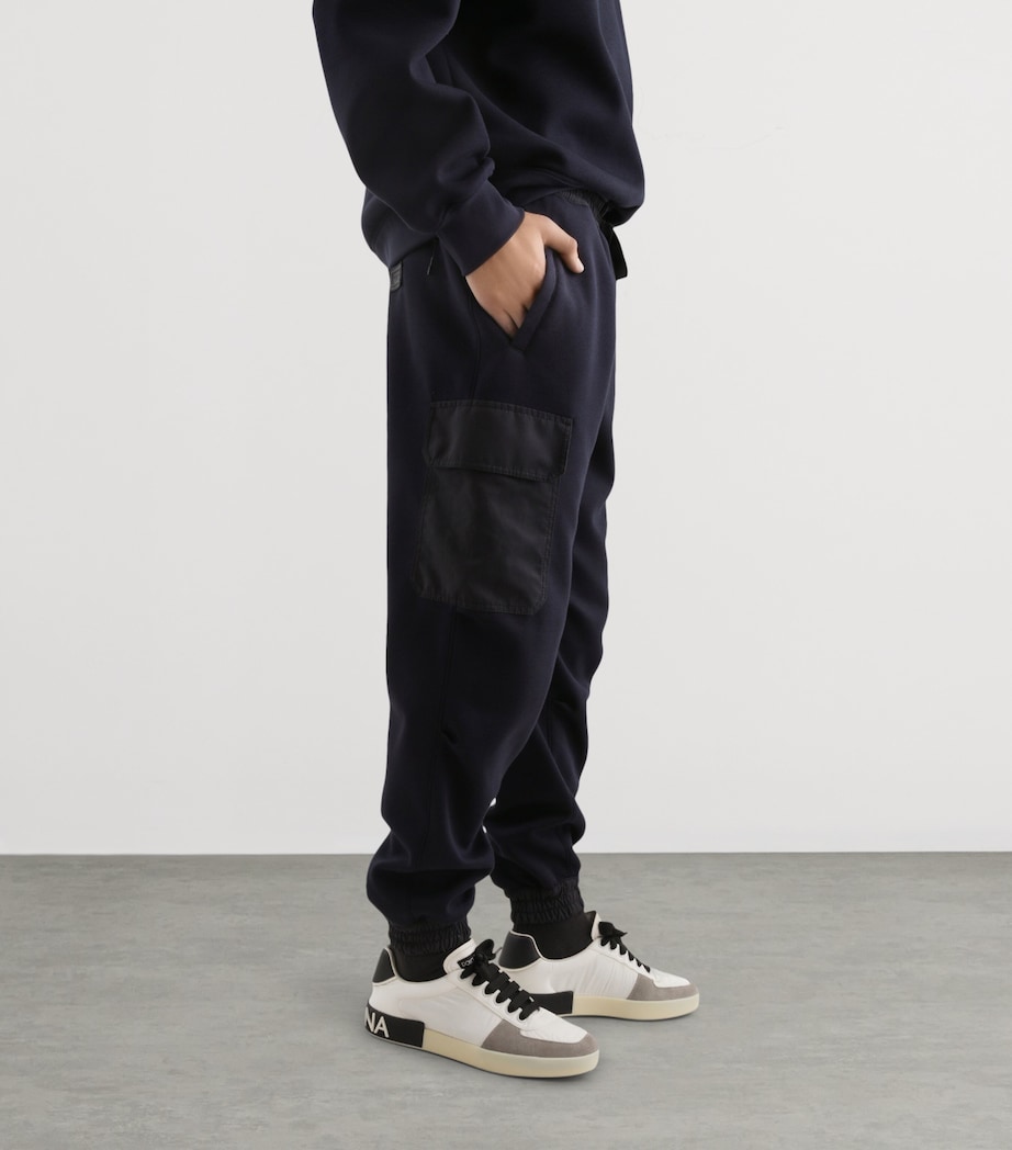Dolce&Gabbana Mens Cotton-Blend Sweatpants Very Dark Blue Image 4