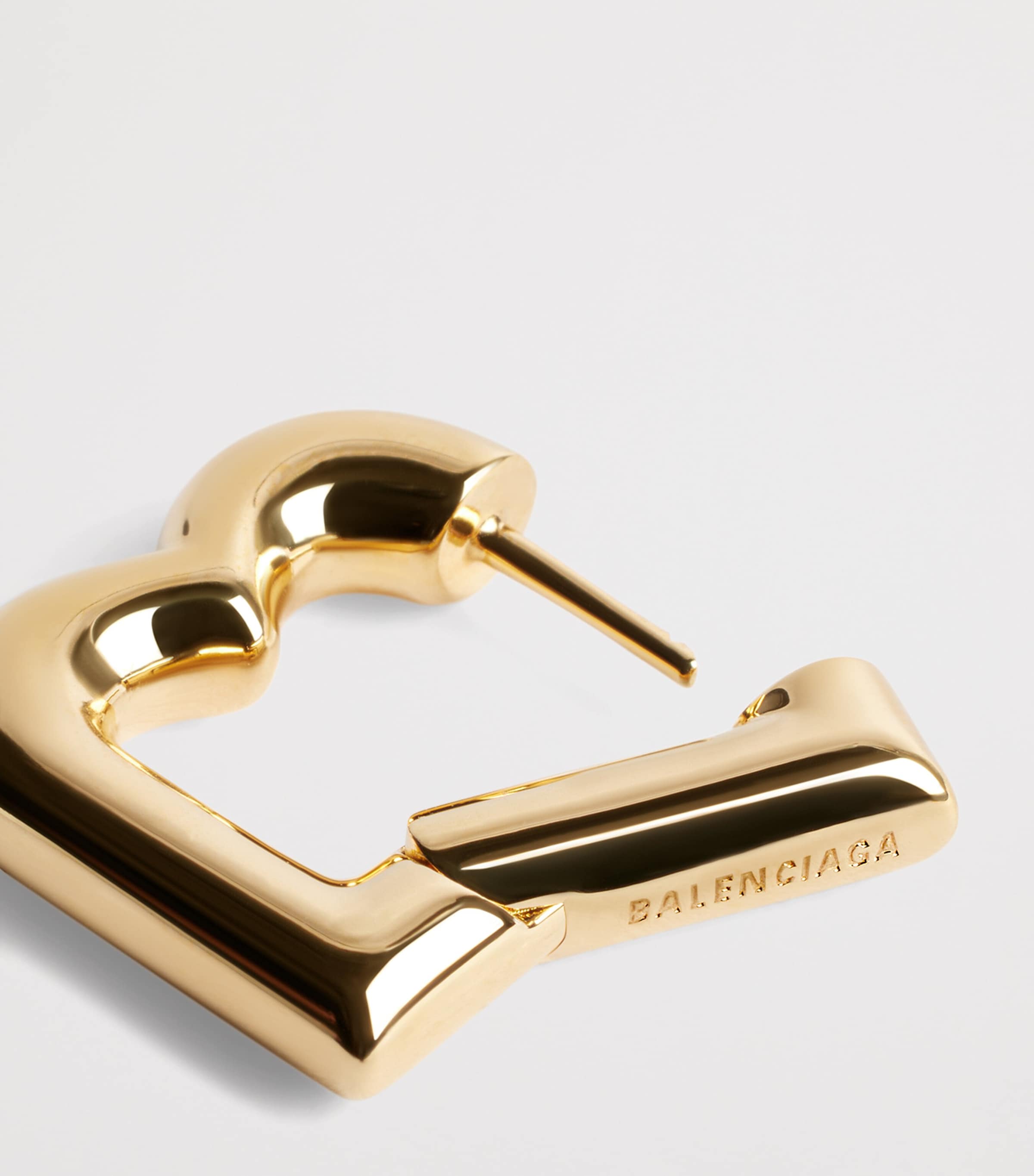 Balenciaga XS B Hoop Earrings Image 4