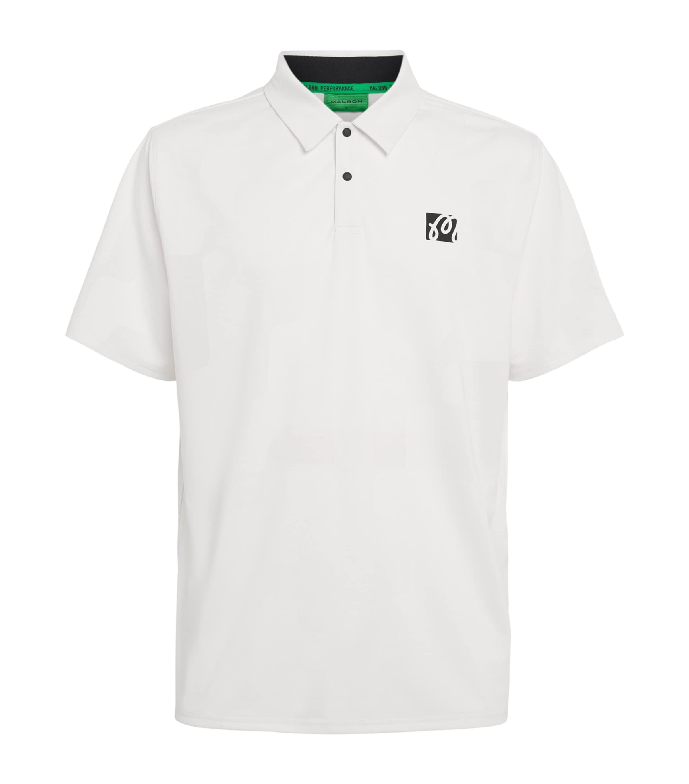 Malbon Mens Performance Mesh Polo Shirt White Image 1