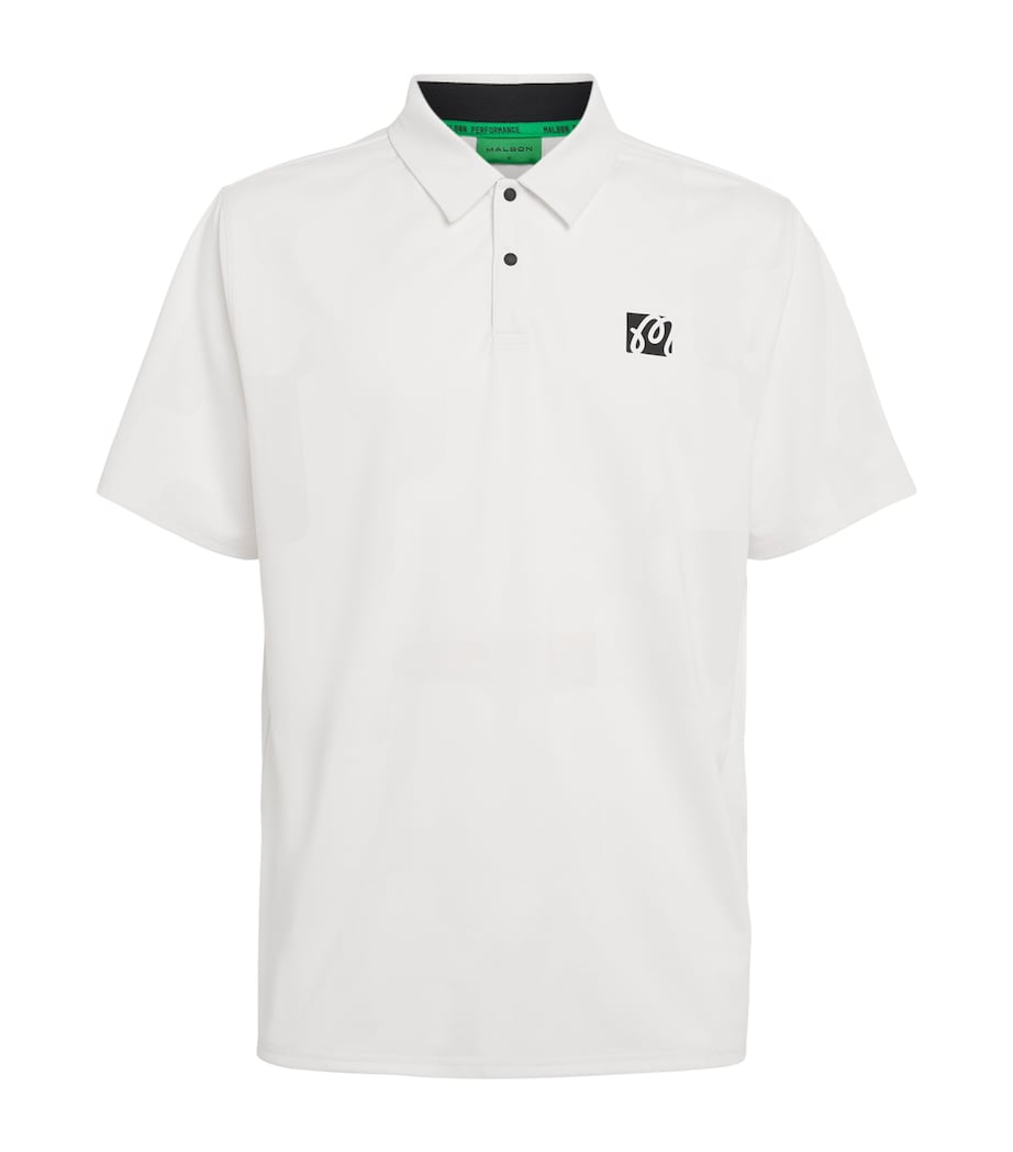 Malbon Mens Performance Mesh Polo Shirt White Image 1