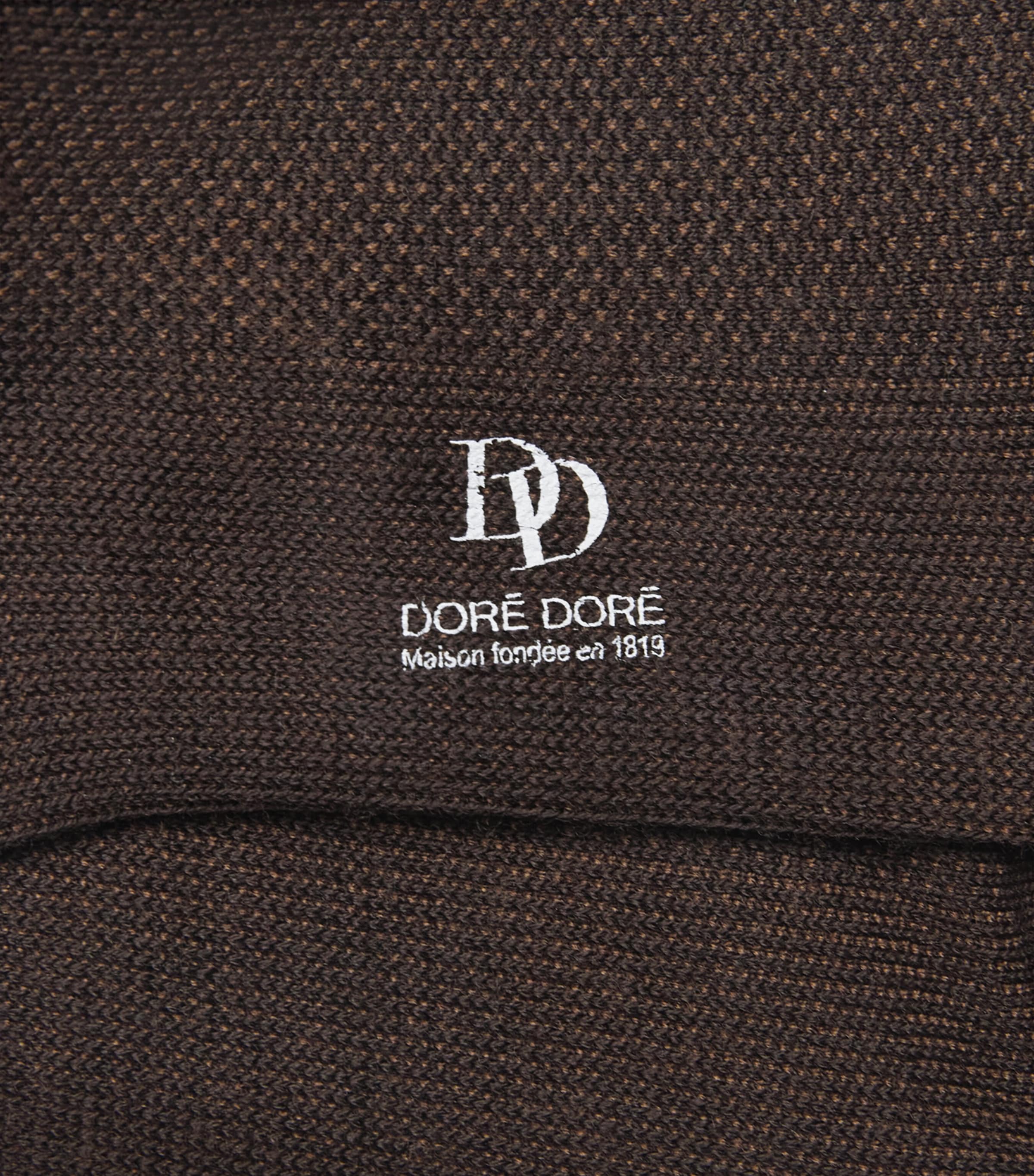Doré Doré Mens Wool-Blend Caviar Socks Chocolat Image 2
