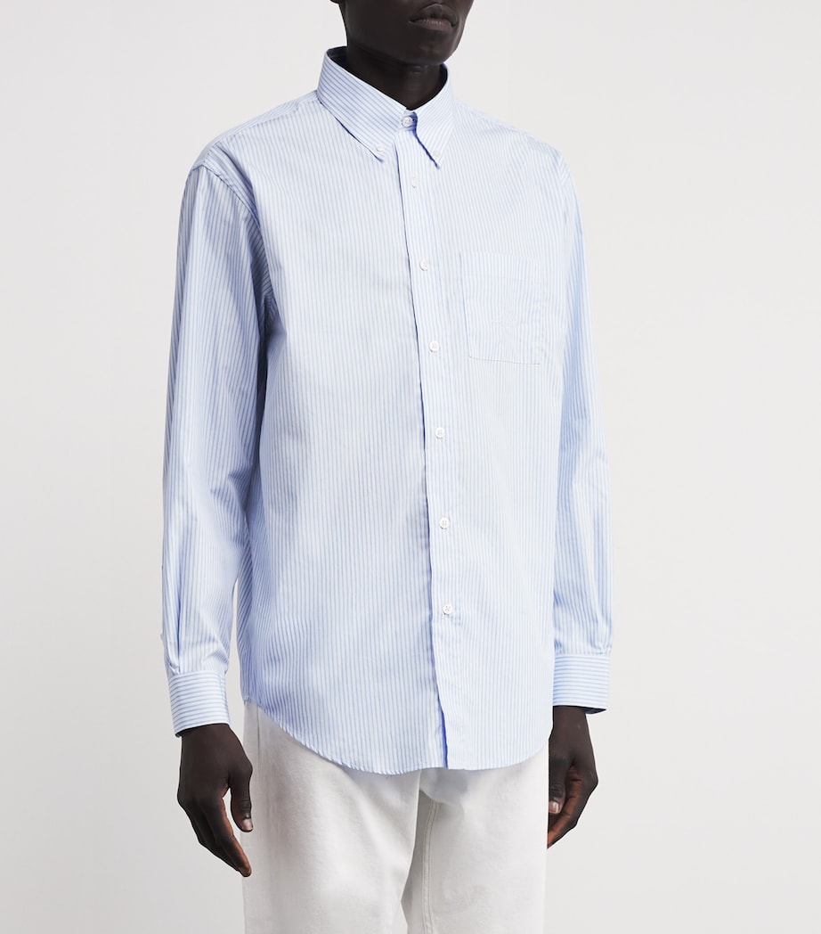 Cotton Stripe Shirt LBE / LIGHT BLUE Image 3