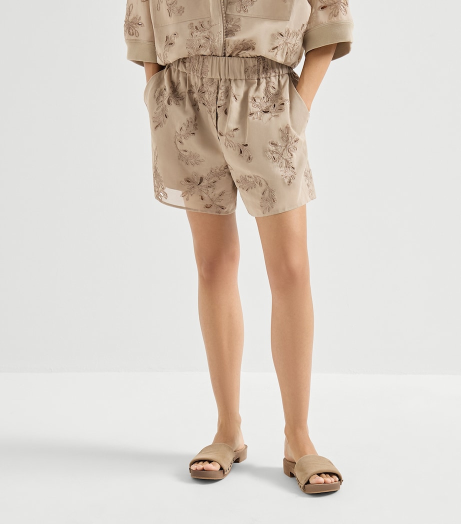 Brunello Cucinelli Womens Cotton Organza Bermuda Shorts Image 3