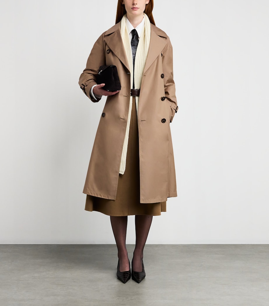 Water-Repellent Cotton Twill Trench Coat CAMEL Image 2
