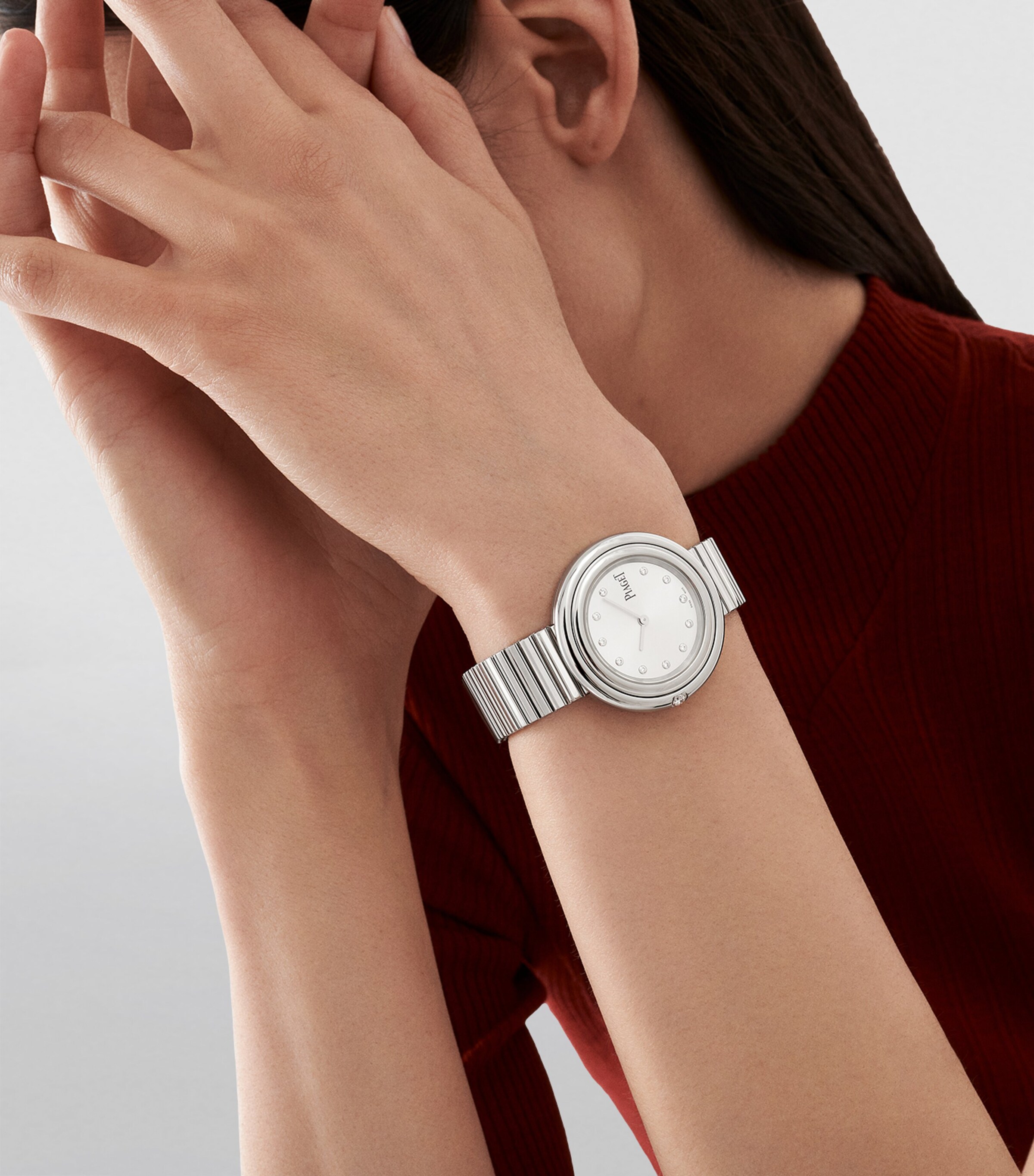 Stainless Steel and Diamond Possession Watch 34mm SILVER Image 2