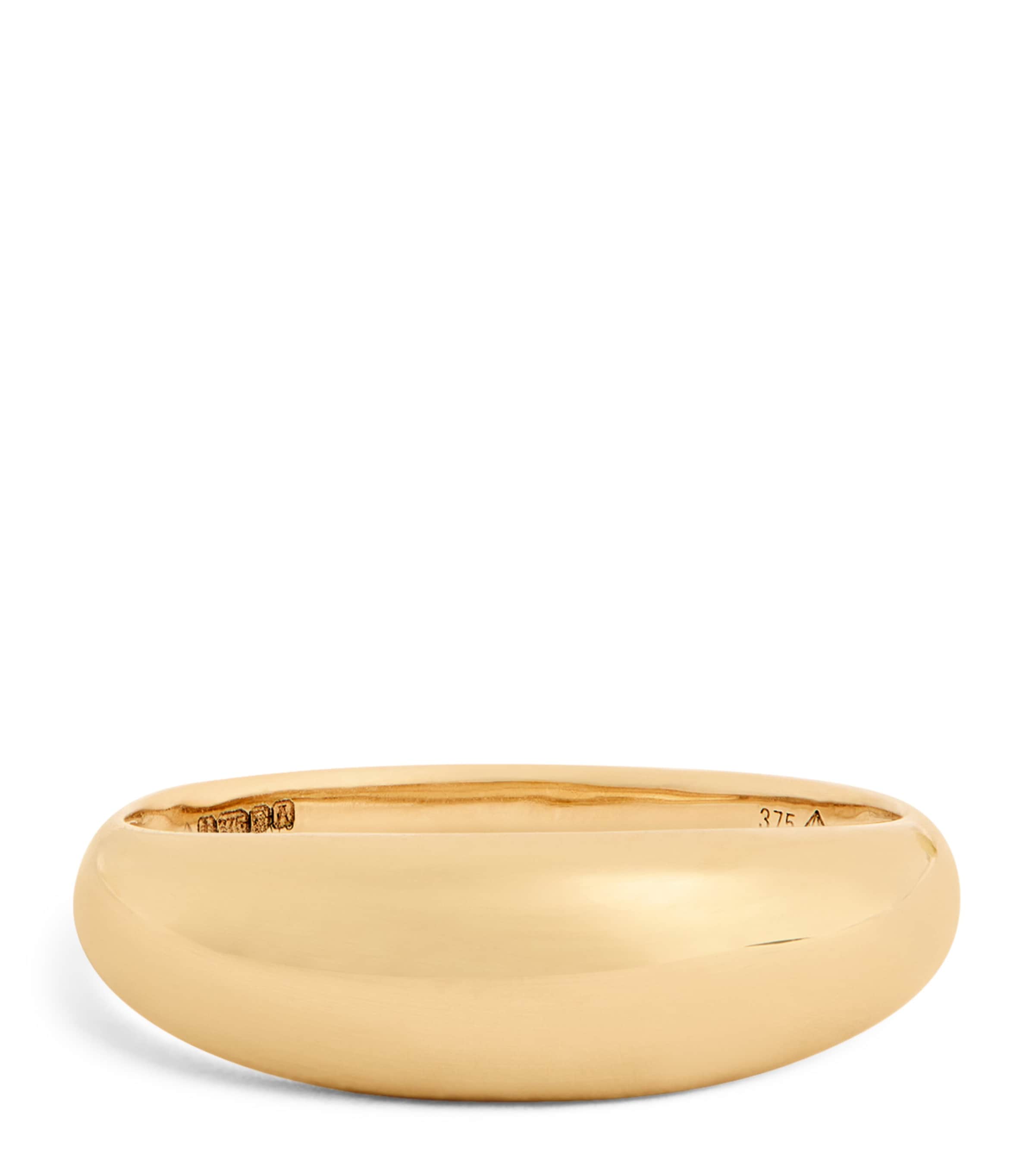 Persée Yellow Gold Alliance Wave Bombe Ring In Gold