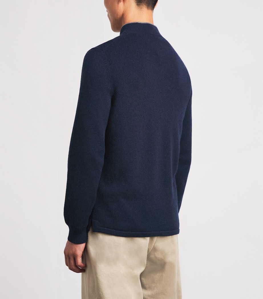 Sease Mens Cashmere Ellen Sweater Dark Blue Image 5